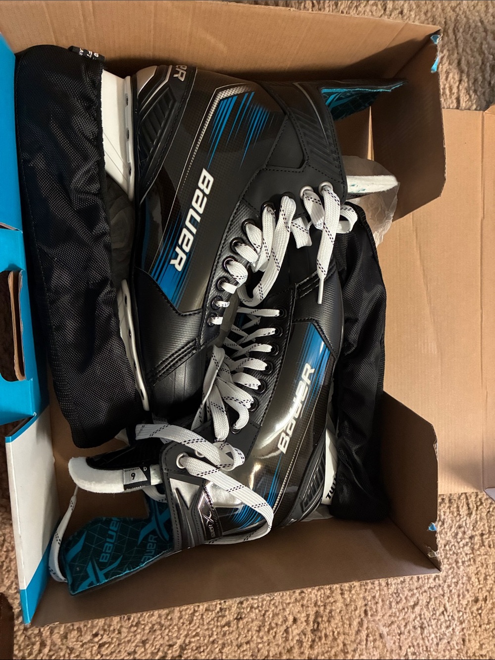 Bauer Black and Blue Men's Hockey Skates